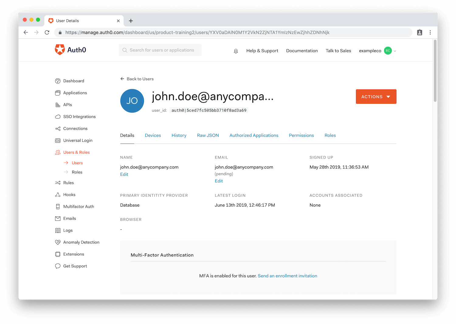 Auth0 User Management